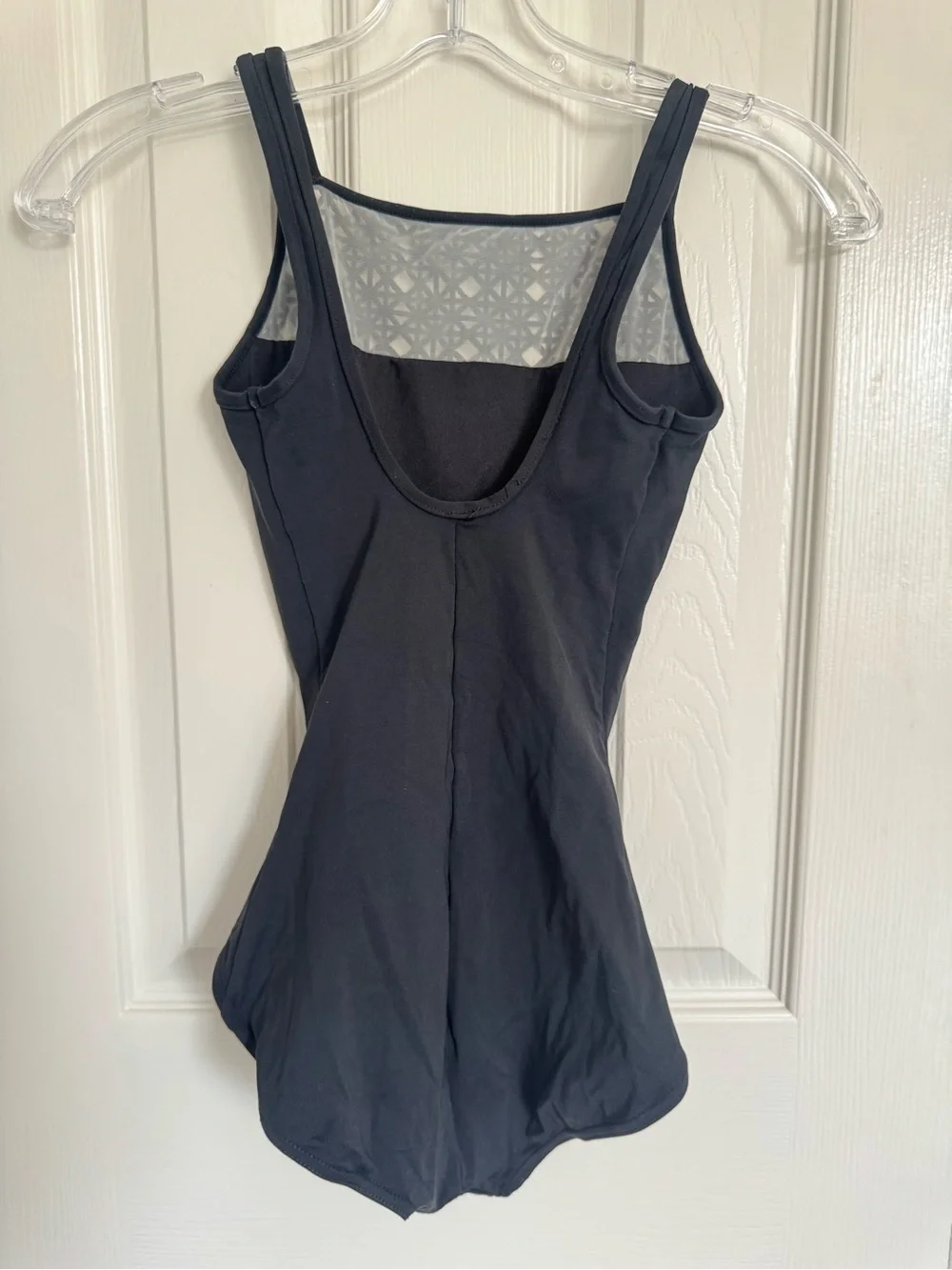 Capezio Black Leotard with Lattice Detail
